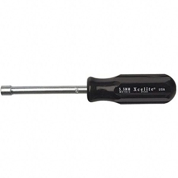 Xcelite - Nut Driver: Hollow Shaft, Plastic Handle, 6.15