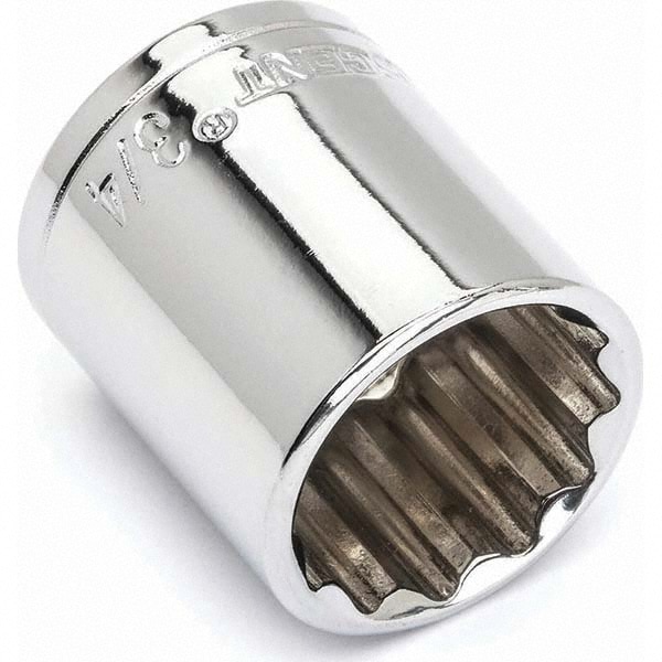 Hand Socket: 3/8" Drive, 3/4" Socket, 12-Point