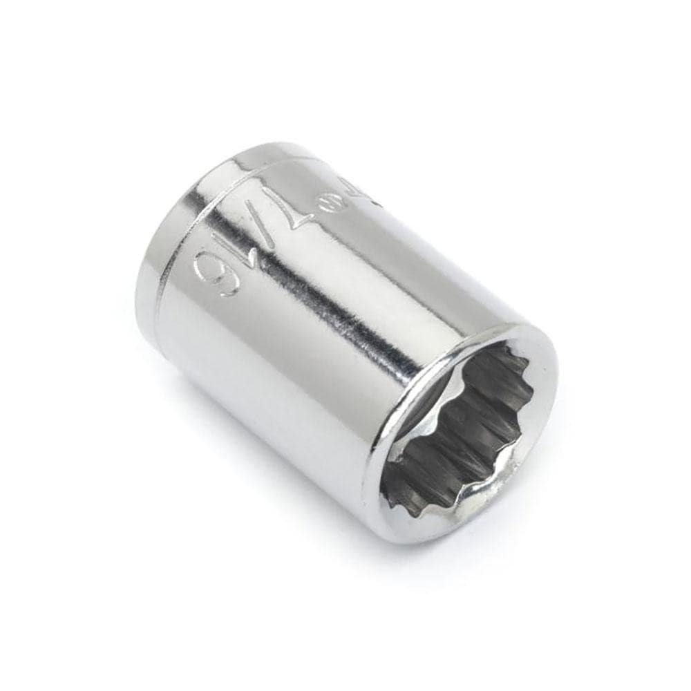 Hand Socket: 3/8" Drive, 7/16" Socket, 12-Point