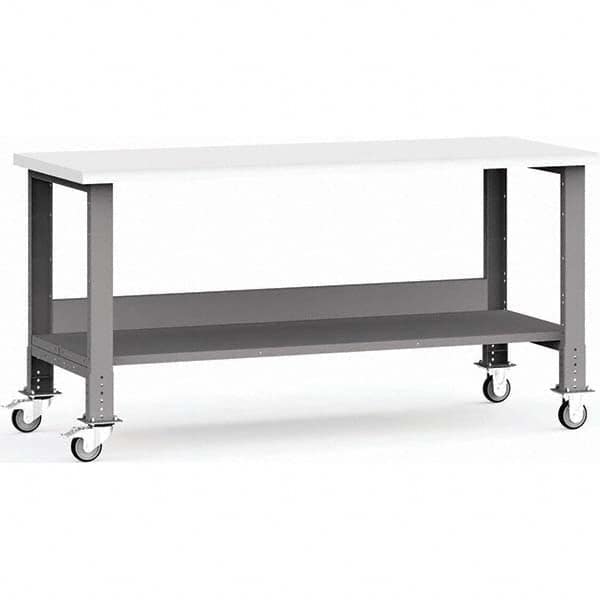 Mobile Work Benches; Bench Type: Mobile Workbench; Leg Style: Fixed; Height  (Inch): 34; Color: Modern Gray