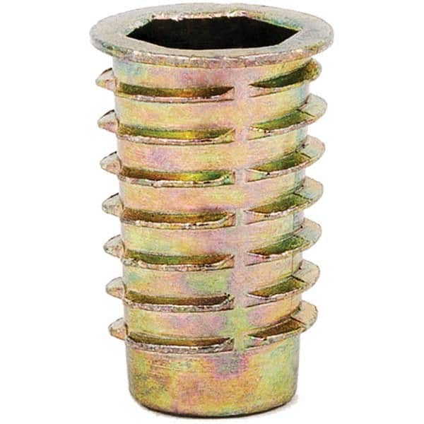 Hex Drive & Slotted Drive Threaded Inserts; Product Type: Flanged Hex Drive ; Thread Size: M10-1.5 ; Material: Zinc Alloy ; Hex Size: M10 mm ; Insert Diameter: 0.626 ; Overall Length: 25.0