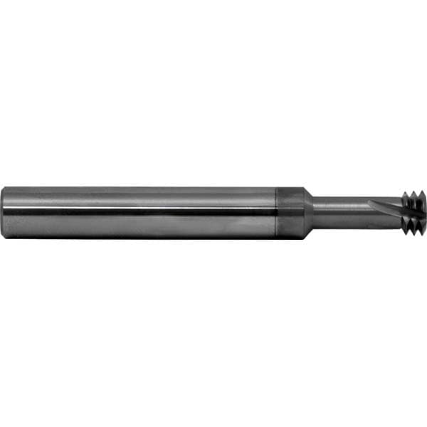 Straight Flute Thread Mill: External & Internal, 4 Flutes, 3/8" Shank Dia, Solid Carbide