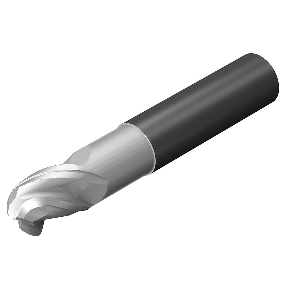 Sandvik Coromant - Ball End Mill: 1/2" Dia, 5/8" LOC, 3 Flute, Solid ...