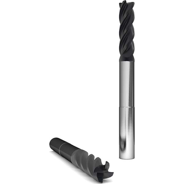 GWS 310900 Corner Radius End Mill: 1/2" Dia, 5/8" LOC, 0.12" Radius, 4 Flutes, Solid Carbide 