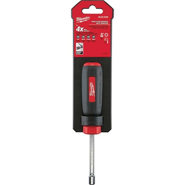 Nut Driver: 3/16" Drive, Hollow Shaft, Comfort Hand Grip Handle, 7" OAL