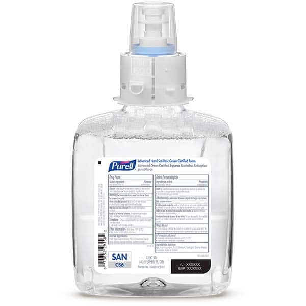 PURELL. 6551-02 Hand Sanitizer: Liquid, 1200 mL, Plastic Bottle 