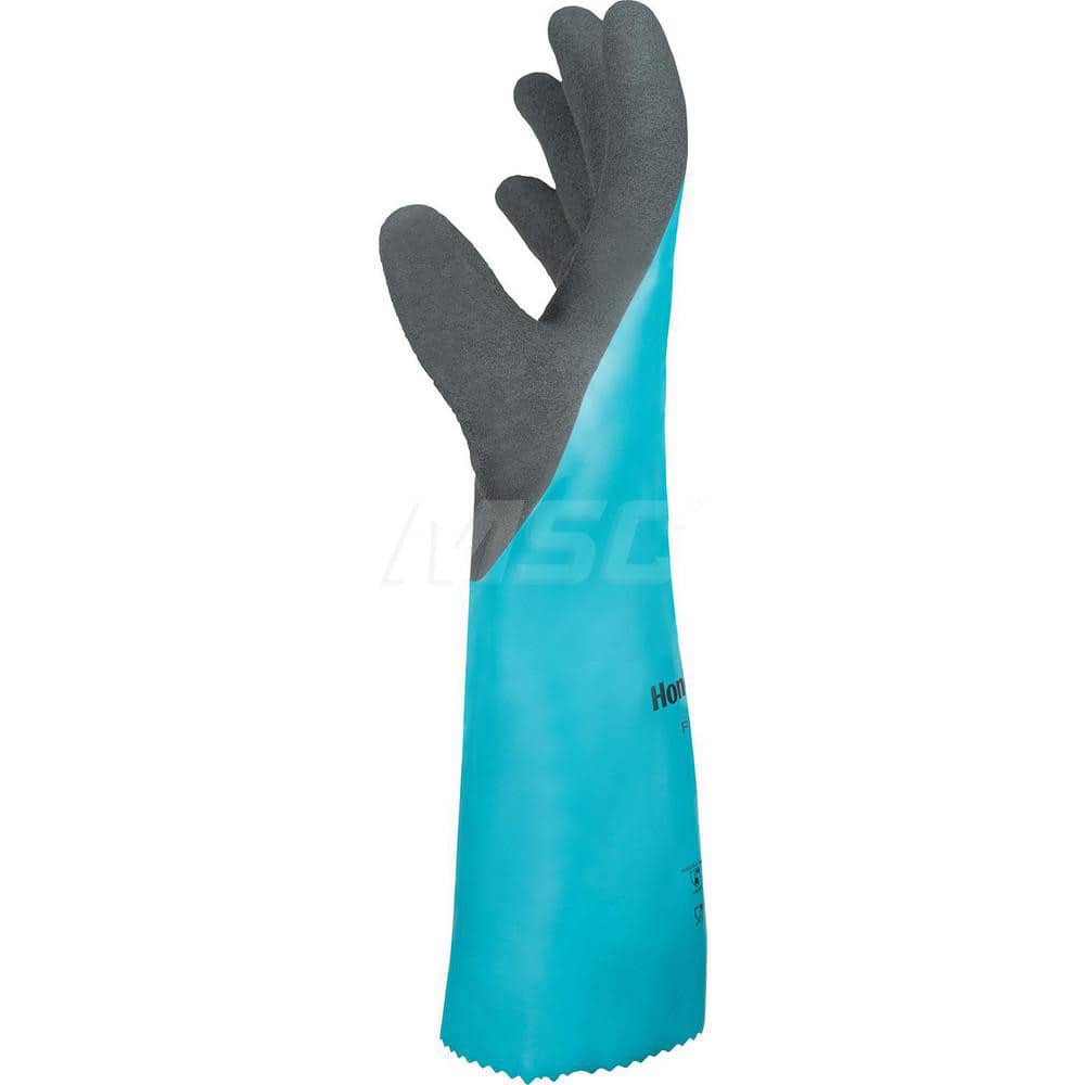 Chemical Resistant Gloves: Size Large, 18.00 Thick, Nitrile, Nitrile, Supported, Cut & Chemical Resistant