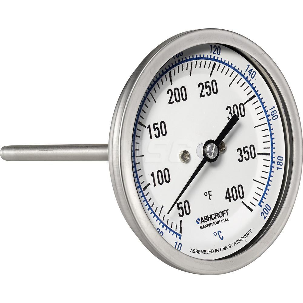 Ashcroft Bimetal Dial Thermometer: 50 to 550 ° MPN:759426074477