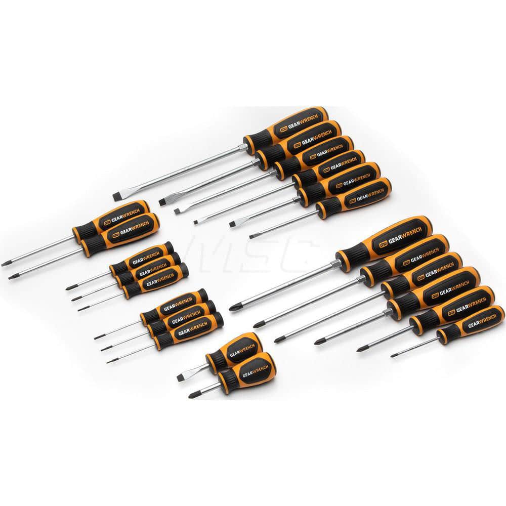 Screwdriver Set: 22 Pc, Philips, Slotted, Torx & Stubby