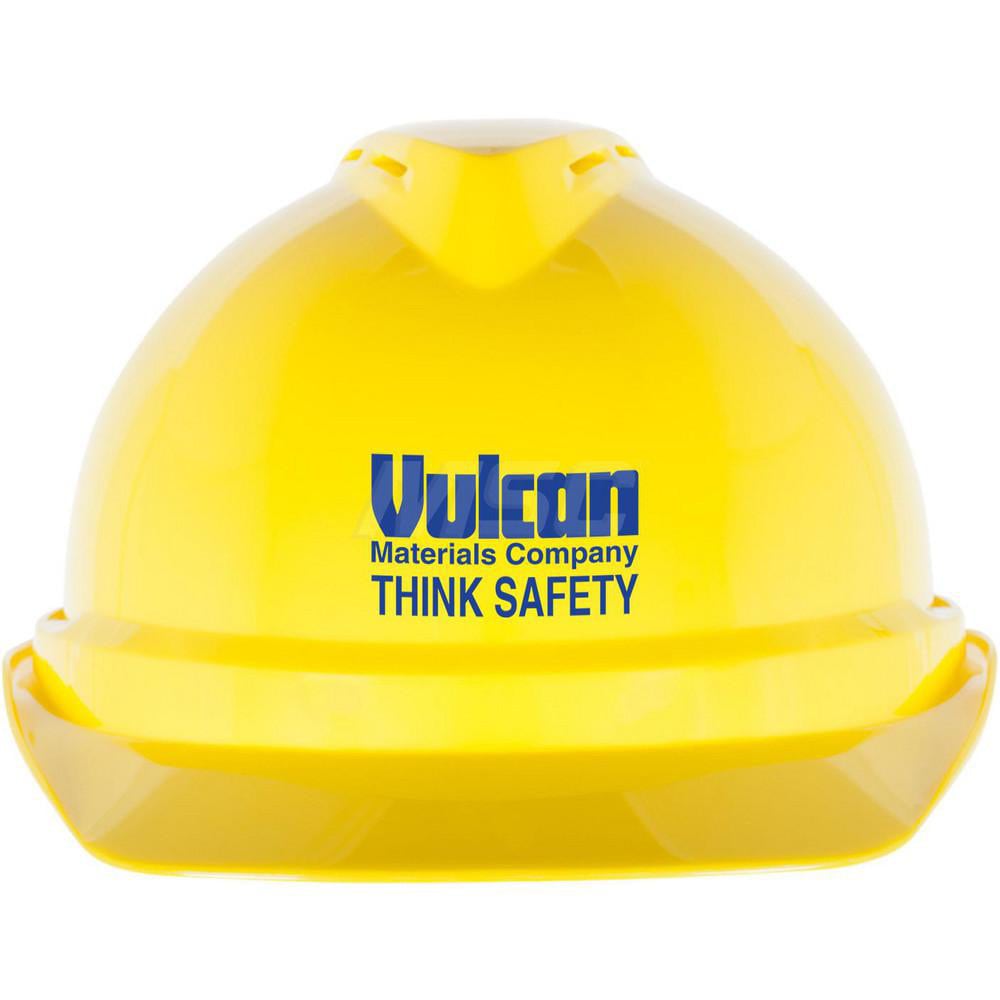 Hard Hat: Black, No Graphics, Pinlock (6-Point), Polyethylene, VULCAN,  Basic Colors, Vulcan