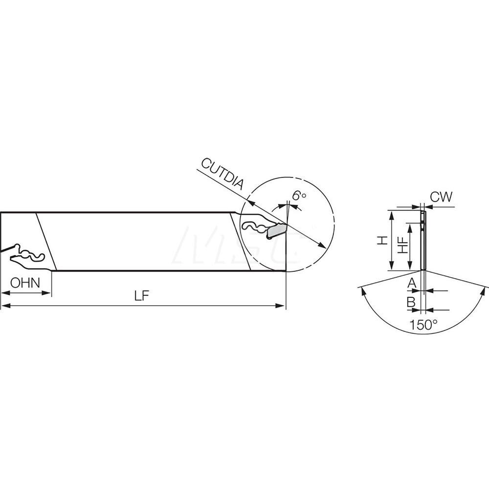 Indexable Cut-Off Blades; End Type: Double ; Cutting Direction: Neutral ; Blade Height (mm): 33.00 ; Blade Width (mm): 2.60 ; Blade Overall Length (mm): 151.00 ; Blade Style: KPKB