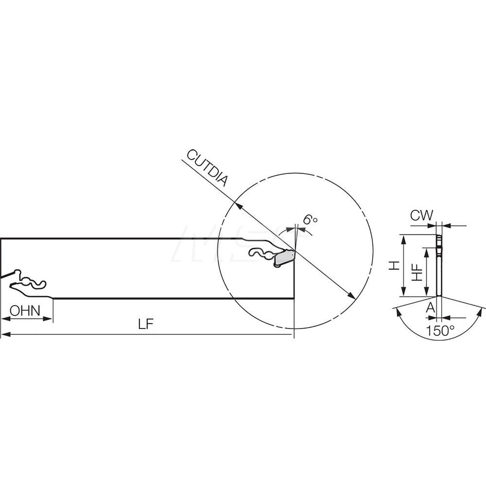 Indexable Cut-Off Blades; End Type: Double ; Cutting Direction: Neutral ; Blade Height (mm): 32.00 ; Blade Width (mm): 4.20 ; Blade Overall Length (mm): 150.00 ; Blade Style: KPKB