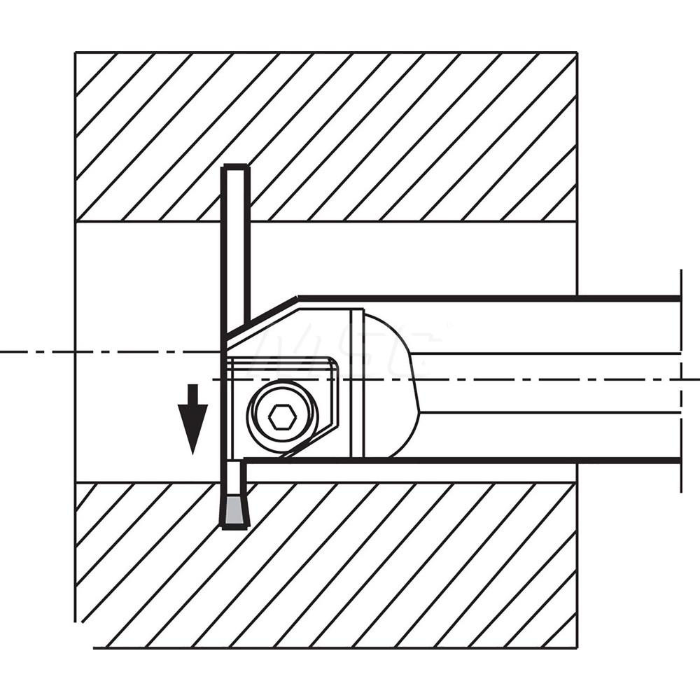 Kyocera Indexable Grooving Toolholder KIGHR4532B5, Internal, Right