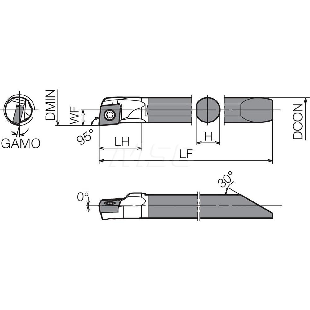 Kyocera Indexable Boring Bars; Series EZB ; Minimum Bore Diameter