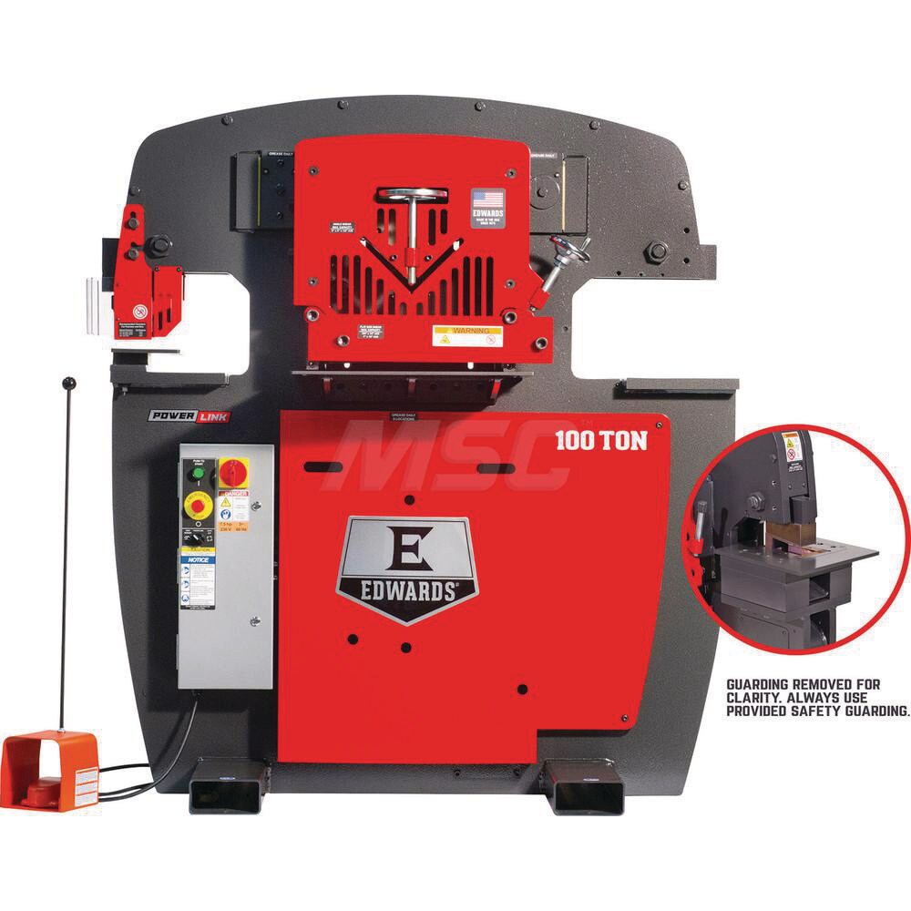 Ironworker: 11" Throat Depth, 100 Ton Punch, 1-1/16" (1" Mild Steel) Hole