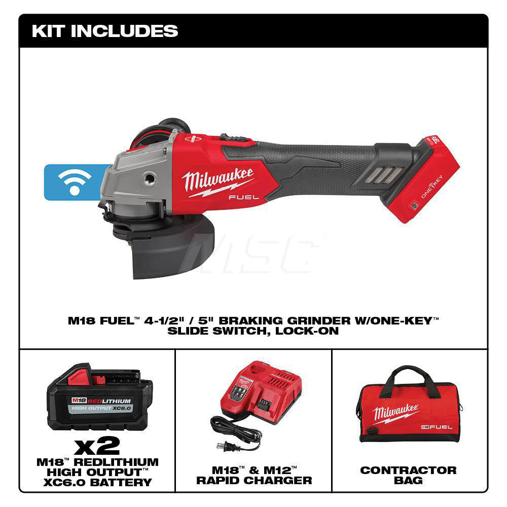 Milwaukee Tool Corded Angle Grinder 41/2" Wheel Dia, 8,500 RPM, 5/8