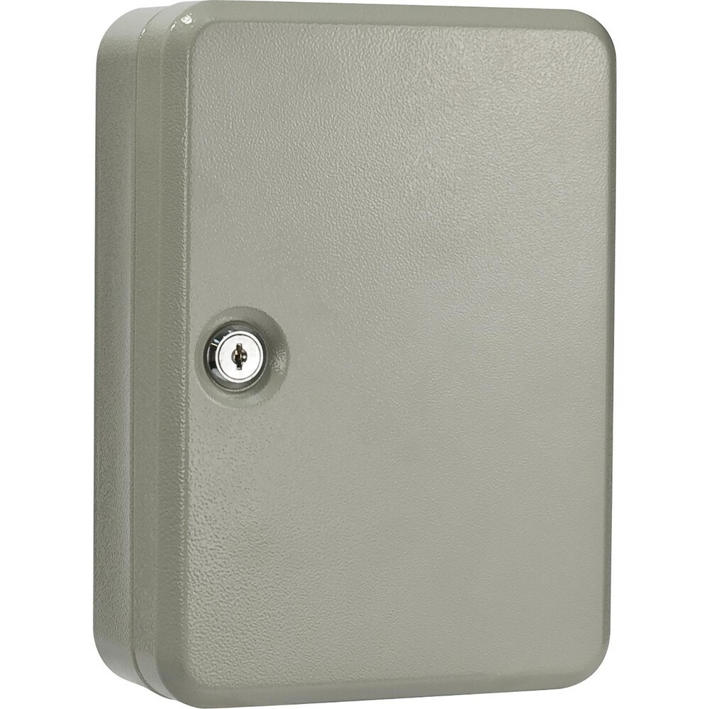 Key Control; Type: Key Storage Cabinet ; Number of Keys: 48 ; Material: Steel ; Color: Gray ; Opens With: Key ; Height (Inch): 10