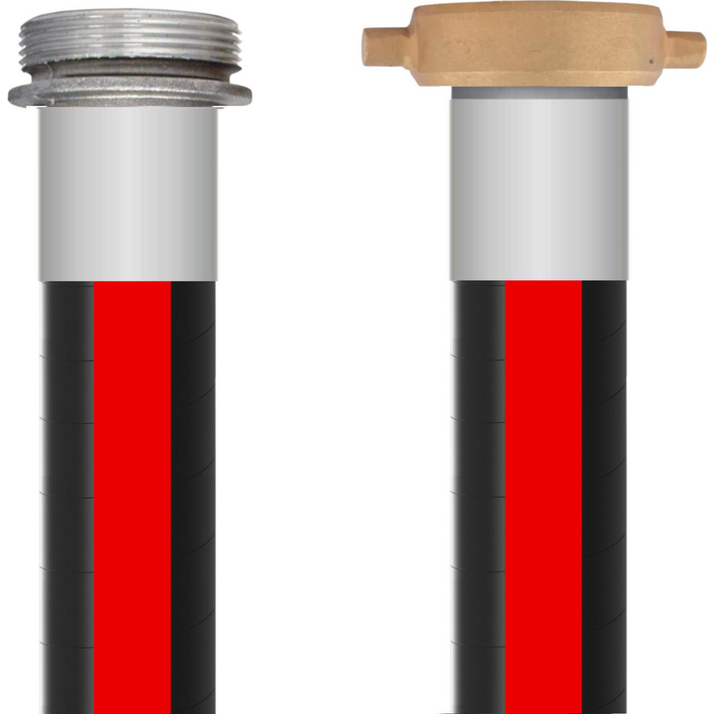 Chemical & Petroleum Hose: 2" ID, 2.48" OD, 20' Long, FNPSM x MNPSM - -22 to 158 ° F, Nitrile