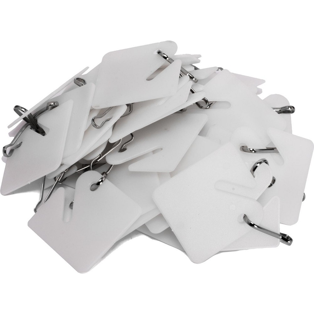 50 White Key Tags For Key Cabinets