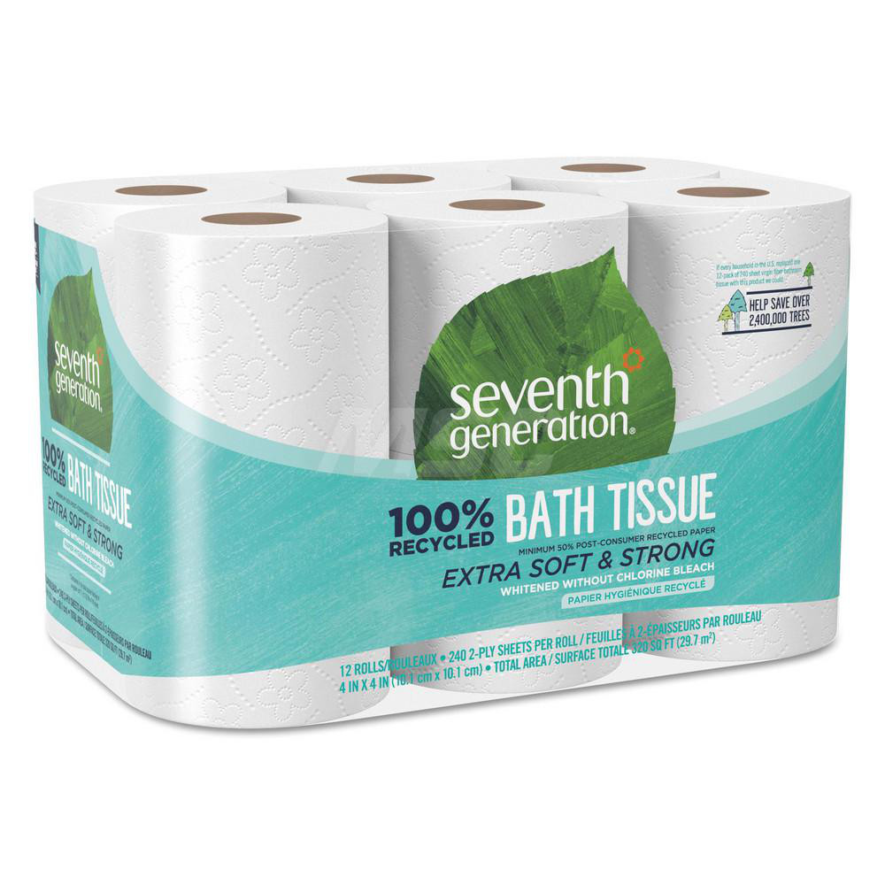 Seventh Generation Bathroom Tissue Standard Roll, Recycled Fiber, 2