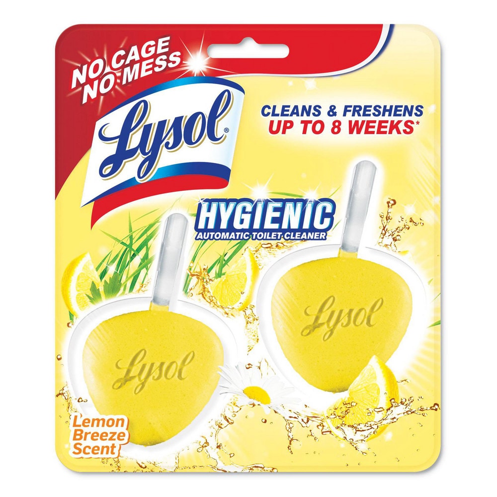 Lysol Hygienic Automatic Toilet Bowl Cleaner Lemon Breeze 2 Pack MSC Direct