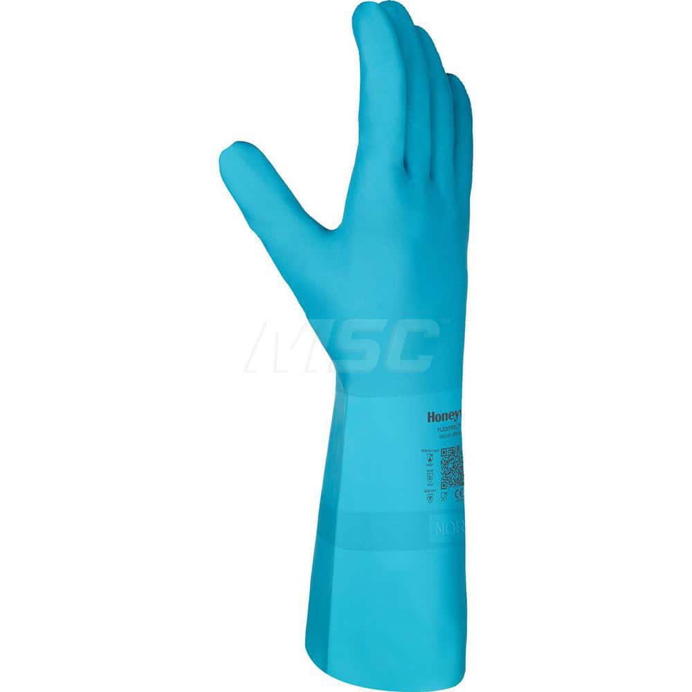 Chemical Resistant Gloves: Medium, 15 mil Thick, Nitrile-Coated, Nitrile, Supported