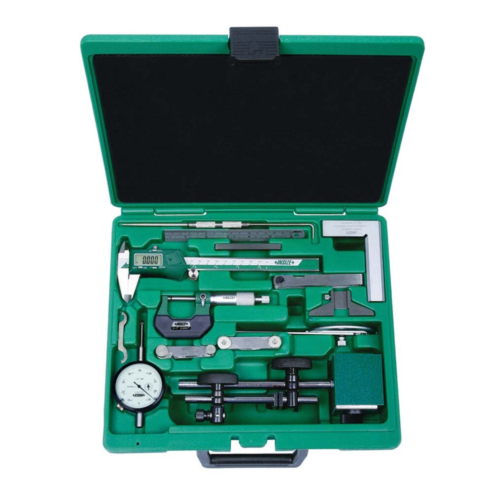 Machinist Caliper & Micrometer Tool Kit: 13 pc, 0 to 150 mm Caliper, 0 to 25 mm Micrometer