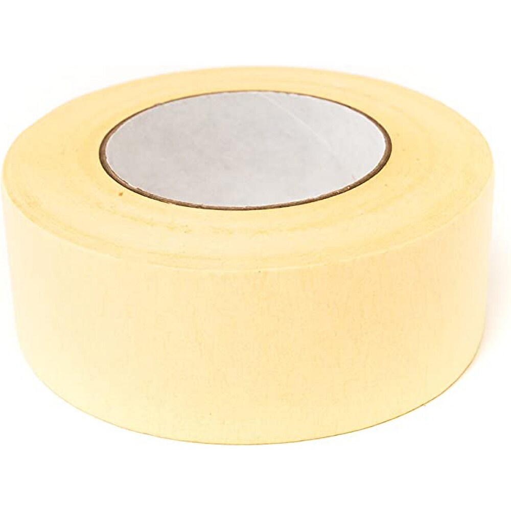 High Temperature Masking Tape: 2 Wide, 60 yd Long, 6.3 mil Thick, Yellow