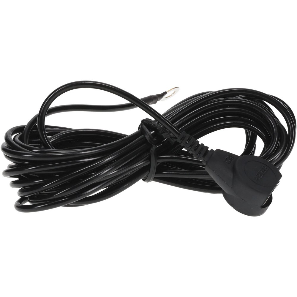 Grounding Cords; Cord Type: Straight Cord ; Cord Length: 15.0ft ; Equipment Compatibility: Grounding Cord ; Color: Black ; Resistor: Yes ; Snap Fastener Size: 10