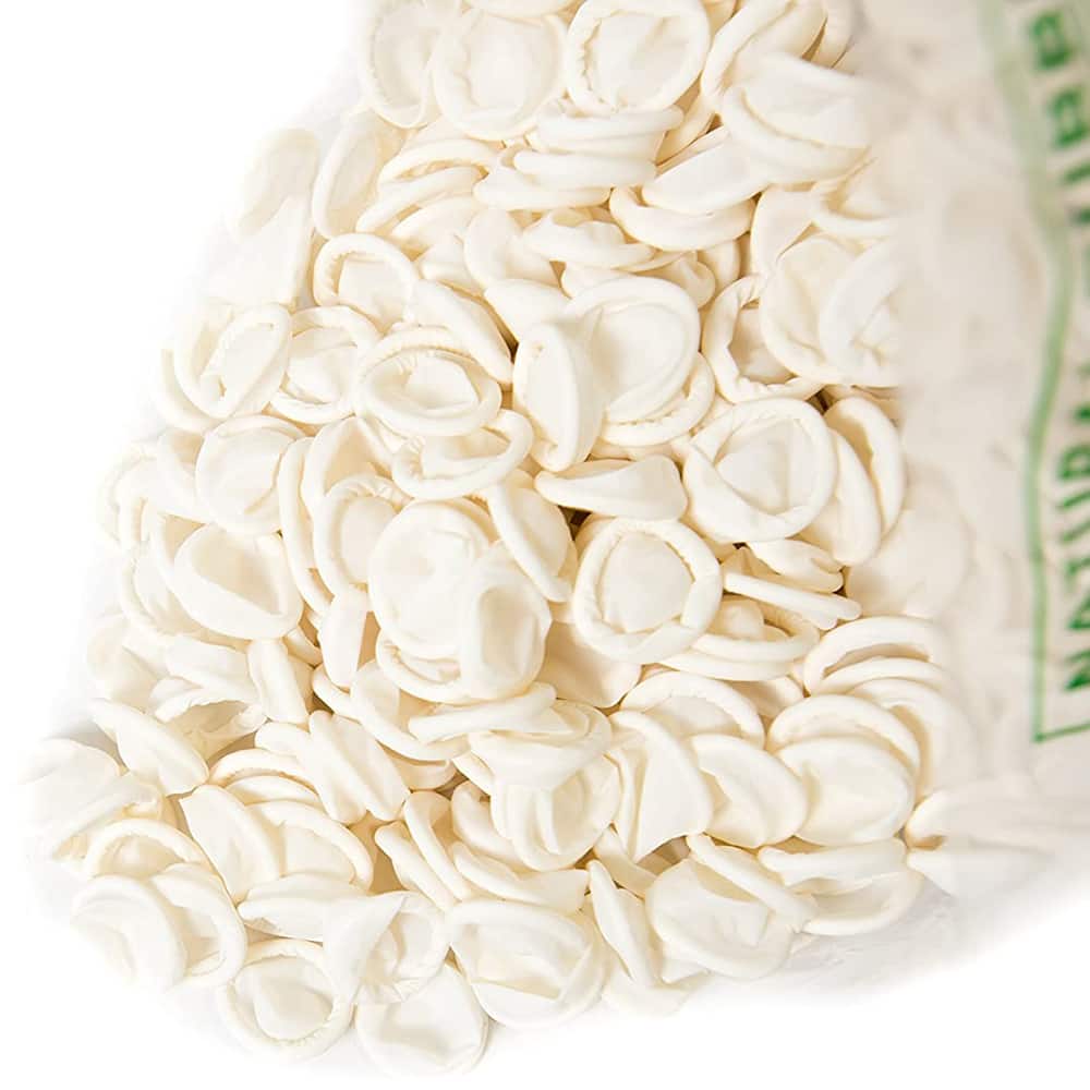 Finger Cots; Powdered: No ; Material: Natural Latex ; Size: Large ; Thickness: 4.0mil ; Color: White ; Color: White
