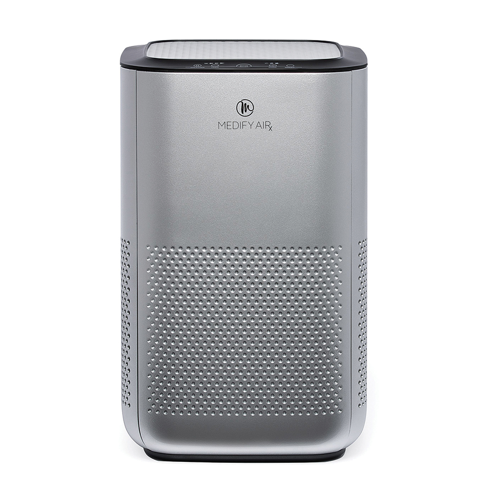 Air Purifier: H13 HEPA, Silver, 14.6000" High, 8.9" Wide - 120 V, 3 Speed, 330 sq ft