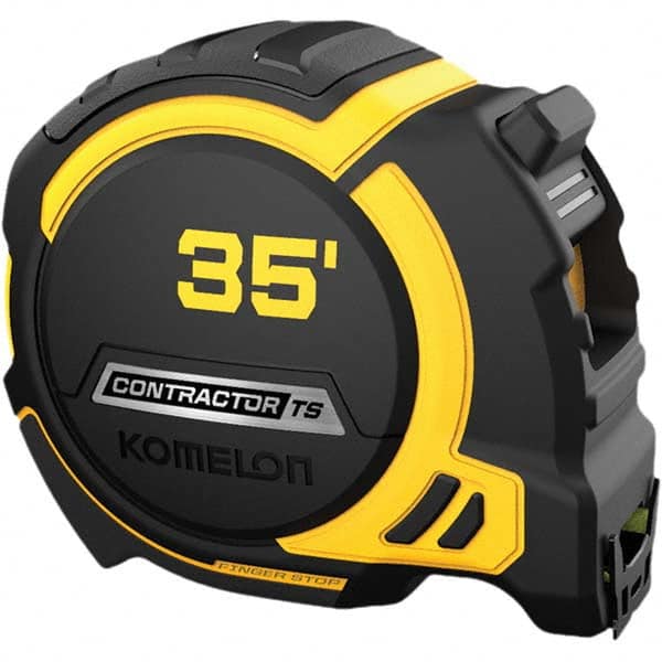 Komelon 93435 Tape Measure: 35 Long, 1-1/4" Width, High-Visibility Yellow & White Blade 