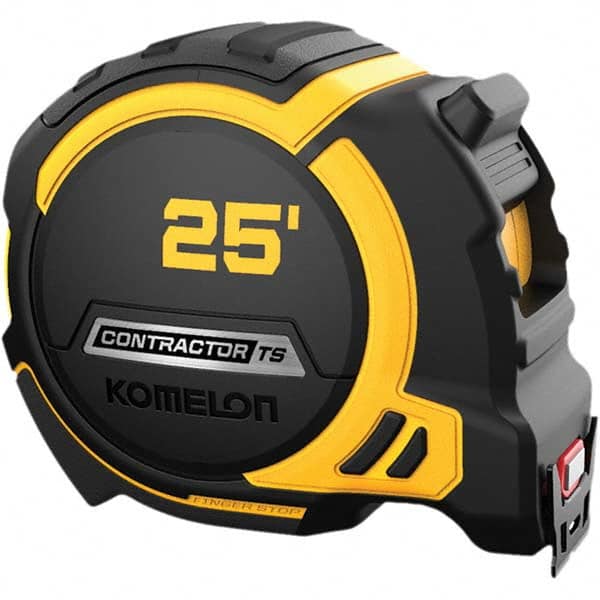 Komelon 79425 Tape Measure: 25 Long, 1-1/4" Width, High-Visibility Yellow & White Blade 