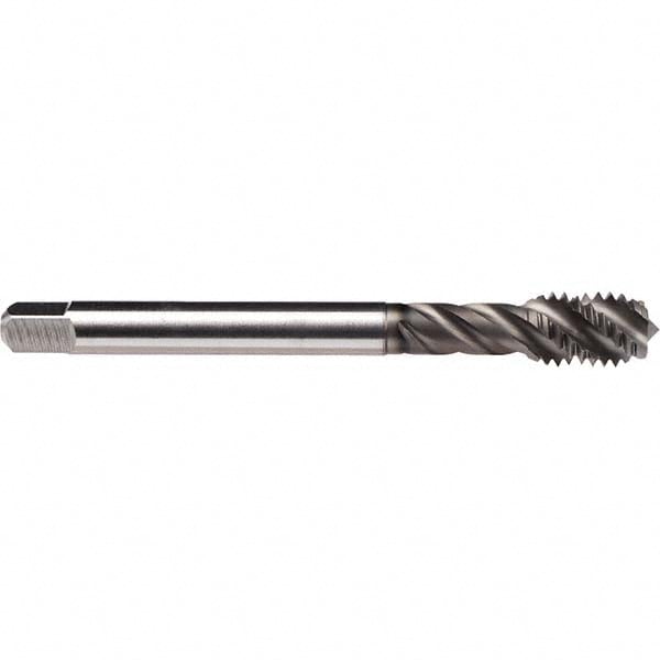 Emuge CU51C400.5018 Spiral Flute Tap: #1-8, UNC, 4 Flute, Bottoming, 2B Class of Fit, Cobalt, GLT-1 Finish 