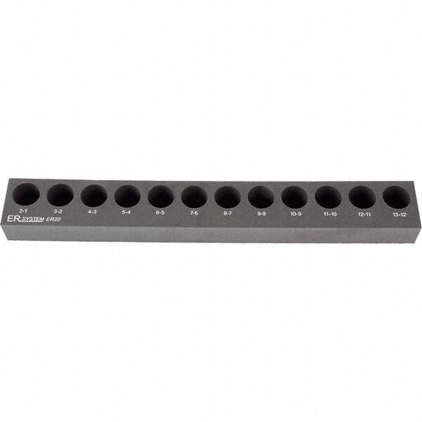 Collet Racks & Trays; Number of Collets Held: 14 ; Material: Foam ; Height (Decimal Inch): 1.3790
