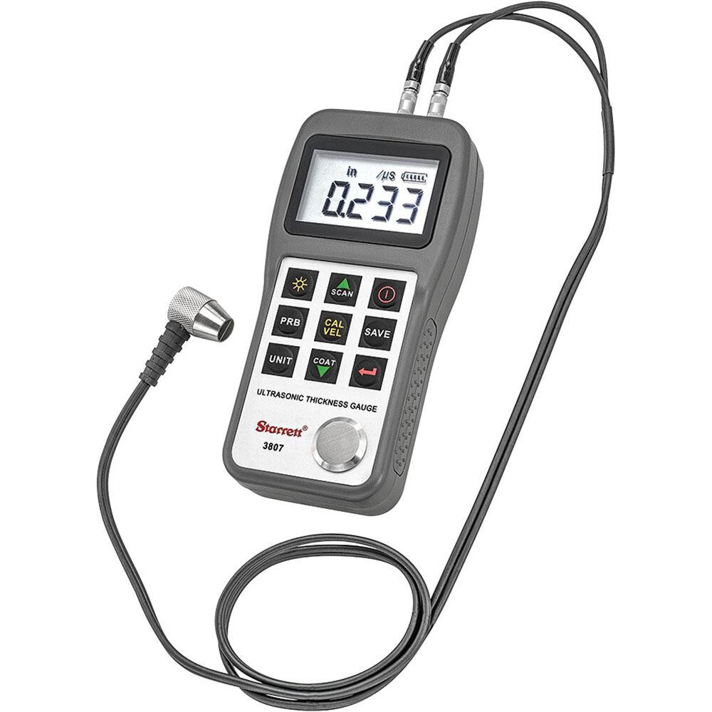 Electronic Thickness Gages; Minimum Measurement (Decimal Inch): 0.0000 ; Maximum Measurement (Inch): 3-1/2 ; Maximum Measurement (Decimal Inch): 3-1/2 ; Maximum Measurement (mm): 90.00 ; Accuracy: 0.0050 in ; Resolution (mm): 0.01