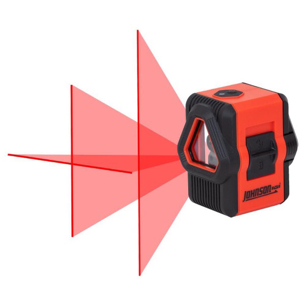 Self Leveling Cross Line Laser Level: 3 Beams, Class II, Red Beam