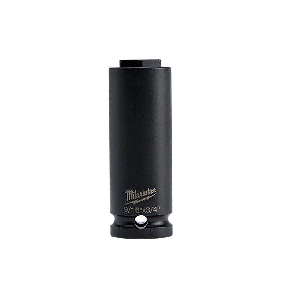 Spline Drive Impact Socket: 0.75 x 0.5625", 1/2" Drive, 3/4" Hex
