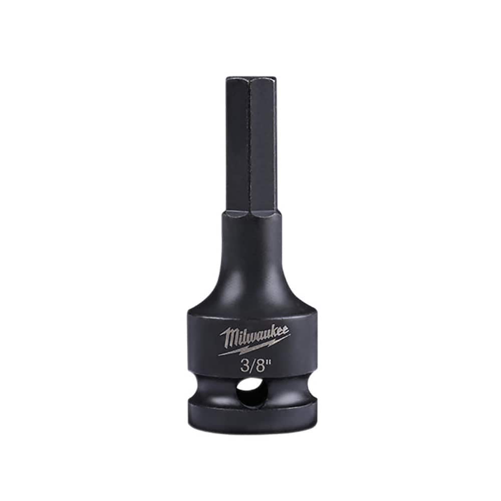 Impact Hex & Torx Bit Sockets; Drive Size: 1/2in (Inch); Hex Size (Inch): 3/8 ; Overall Length (Decimal Inch): 2.6200