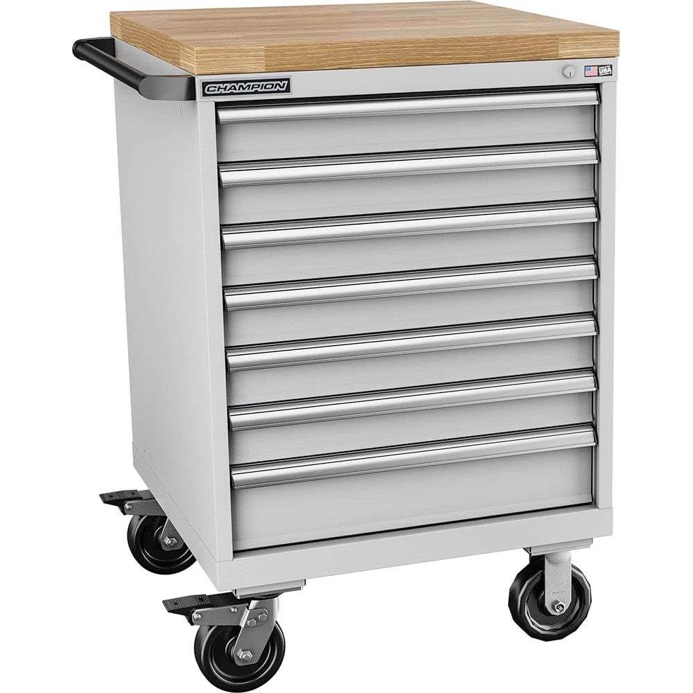 2-IN-1 Rolling Tool Chest, Stainless Steel Tool Organizer Box