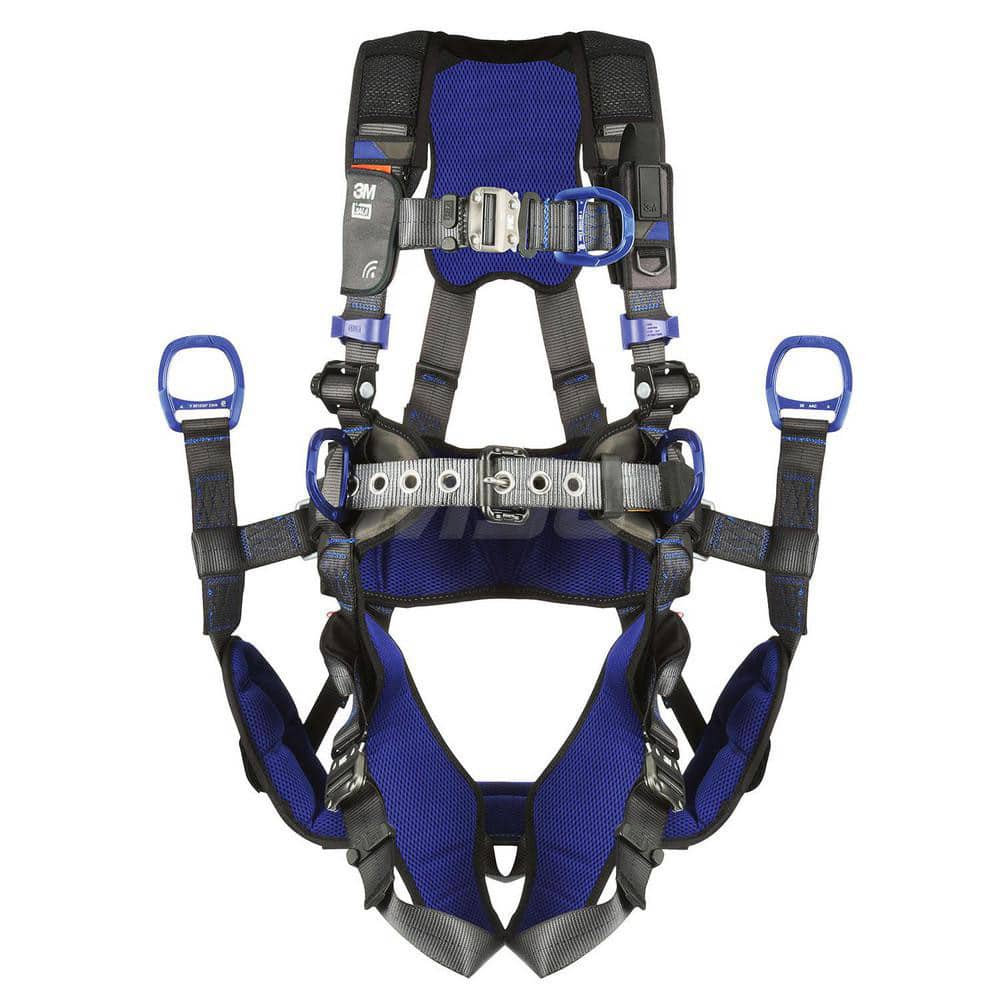 DBI/SALA 1113193 Fall Protection Harnesses: 420 Lb, Tower Climbers Style, Size X-Large, For Climbing, Back Front & Hips 