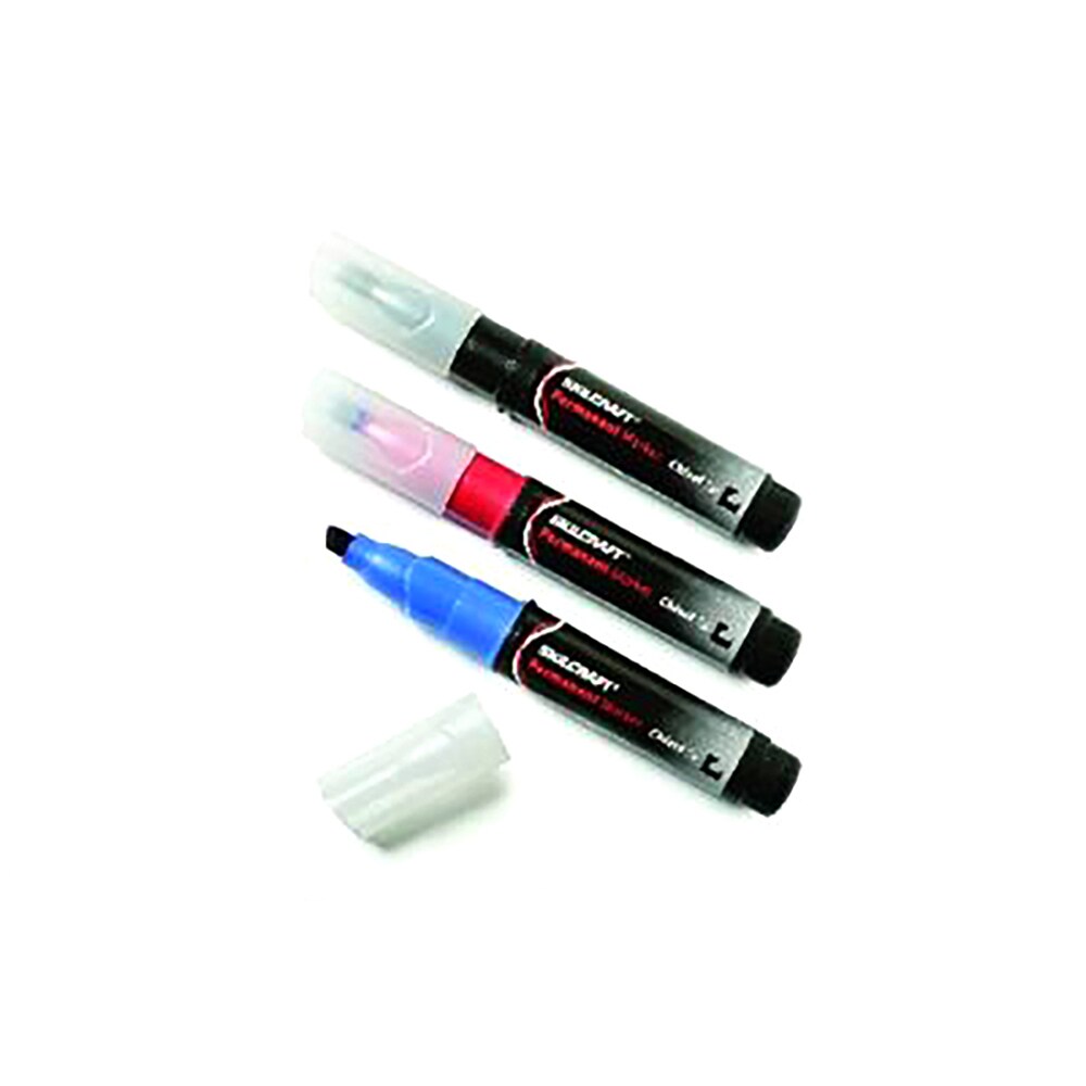 Permanent Marker: Black, Blue & Red, Water-Based