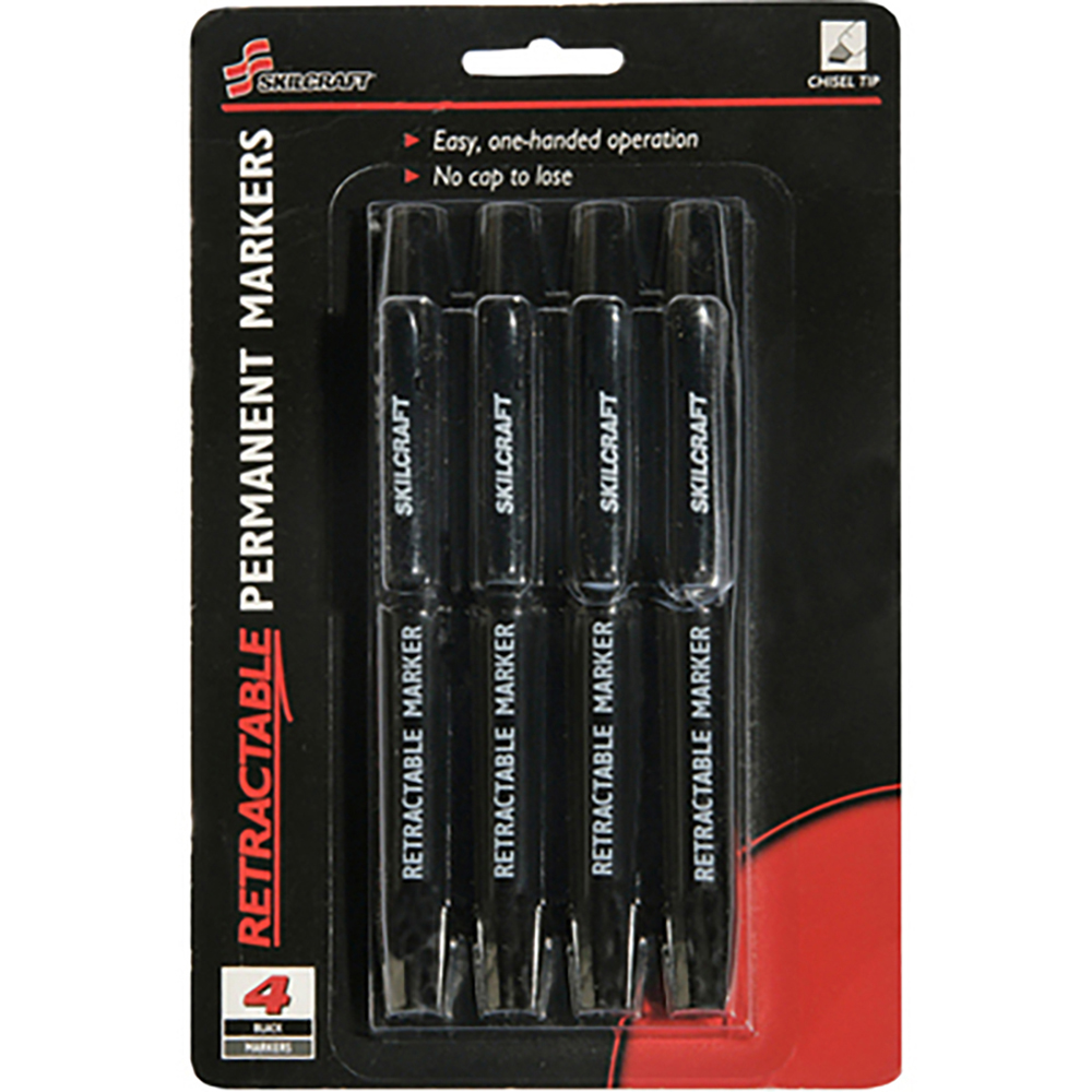Ability One Permanent Marker Black, WaterBased MSC Industrial