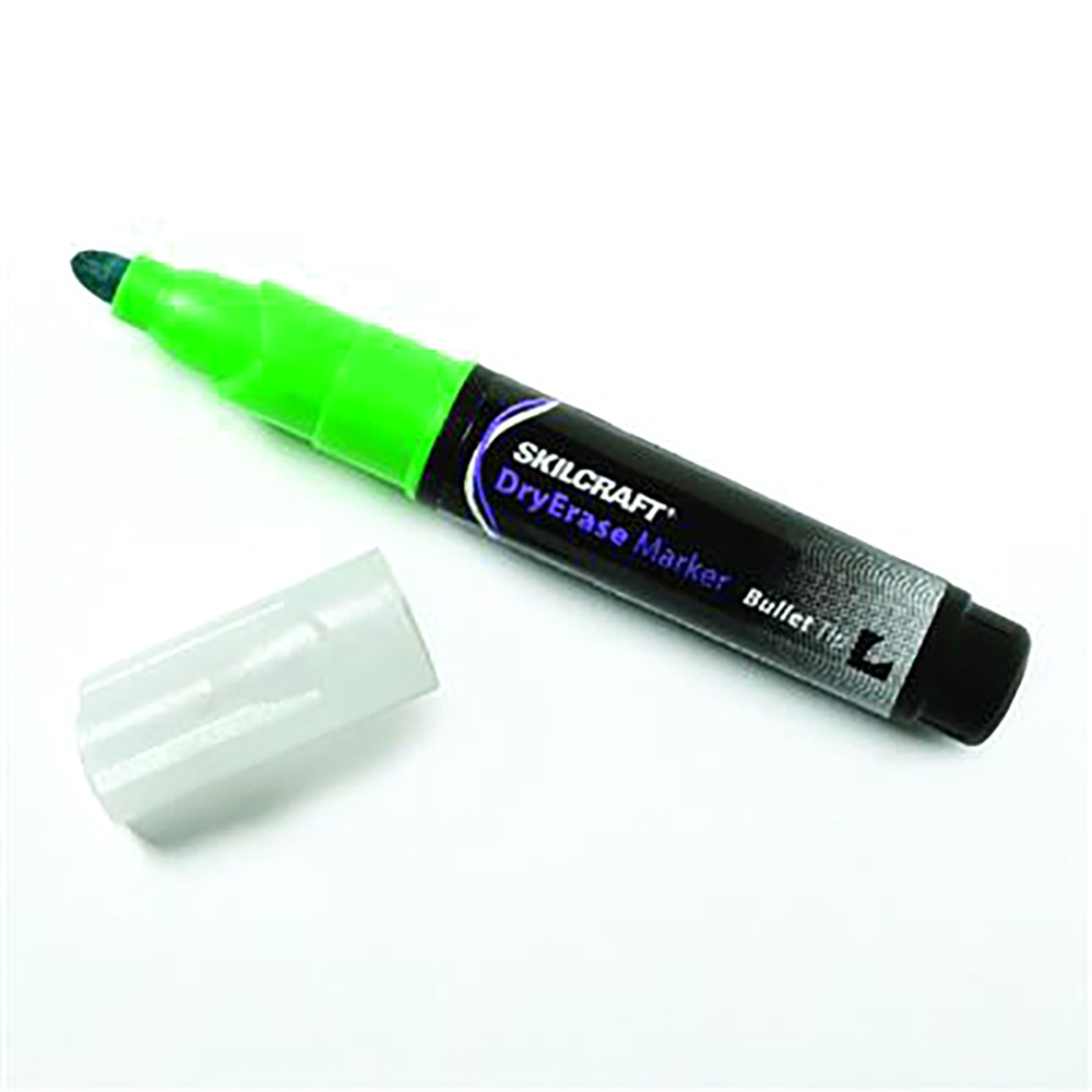 Ability One Dry Erase Markers & Accessories; Color Green; For Use