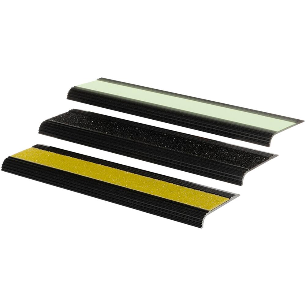 3 Depth Heavy-Duty Mineral Abrasive Anti-Slip Surface 3 Depth 1 Nose 24 Length Sure-Foot 1 Nose MASTER STOP 9N12003X002408H Fiber Glass Stair/Step Nosing Yellow 24 Length 