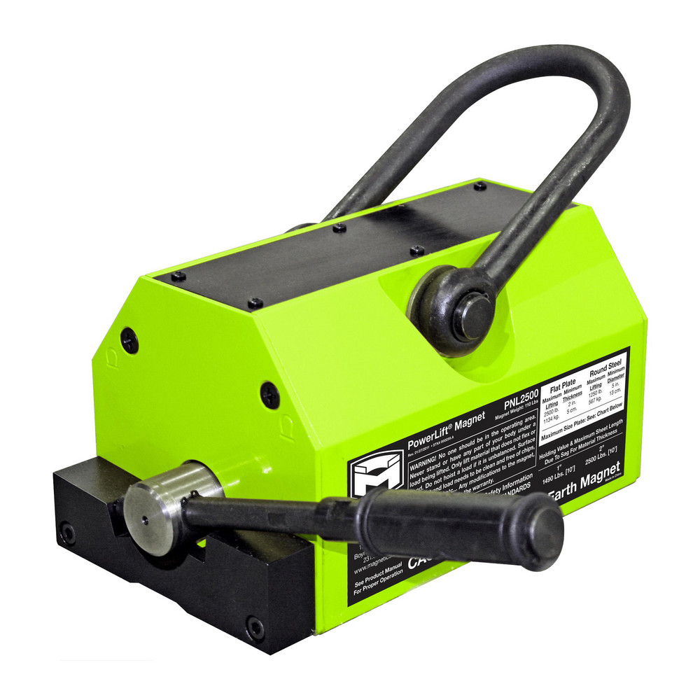 Lift Magnet: 2,500 lb Capacity - Permanent, 2 Poles