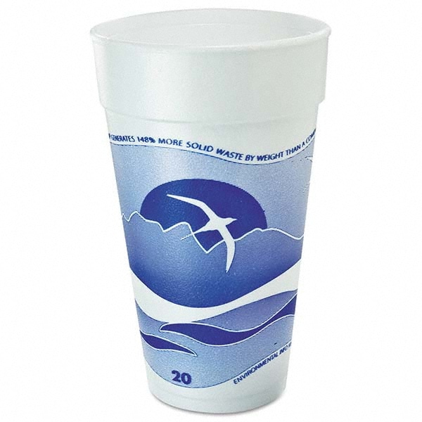 Dart 16-Ounce Foam Cups, White - 20 count