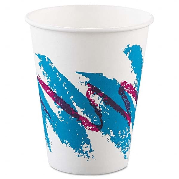 Jazz Paper Hot Cups, 8 oz, Polycoated, 50/Bag, 20 Bags/Carton