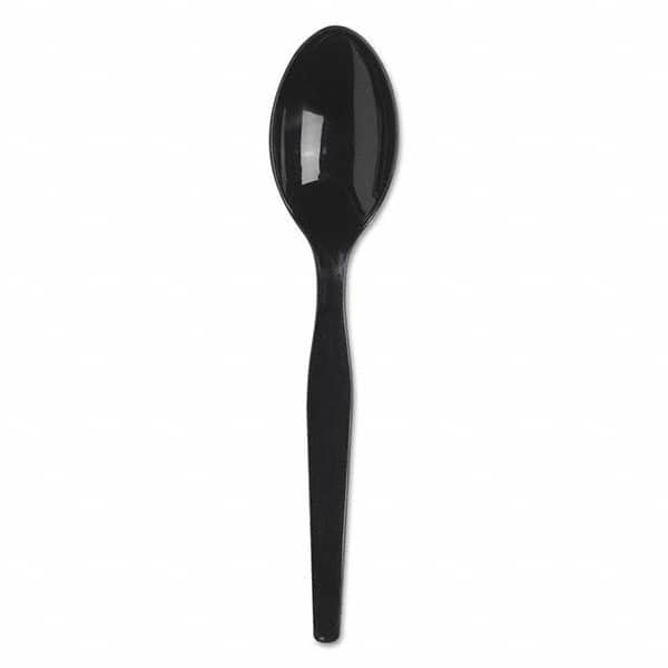 SmartStock Plastic Cutlery Refill, Spoons, 6", Black, 40 Pack, 24 Packs/CT