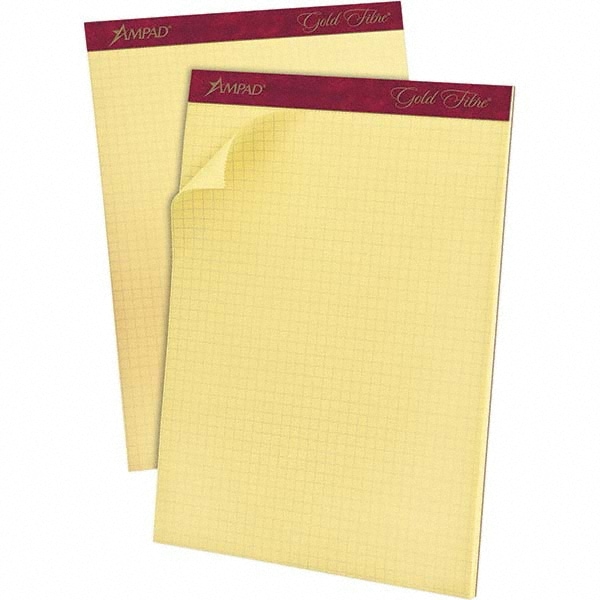 Quadrille Pad: 50 Sheets, Quadrille Ruled, Yellow Paper